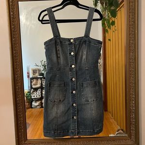 American Eagle Denim Button Front Mini Dress Size M